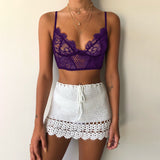 Sex New Multi-Color Sexy Sexy Glamorous Hollow Lace With Large Net Mouth Bra No Steel