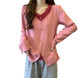 Toloer Size Fat Mm Cover Belly Autumn Women's T-Shirt Inside The Design Feeling False Two Long Sleeve Bottom Shirt Cover Flesh Show Thin Top-Outfit