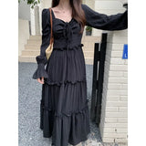 Toloer Wood Ear Temperament Light Mature Large Size Fat Mm Dress Female Summer 2024 New Design Sense Small Small Skirt-Outfit