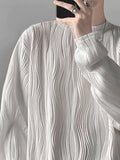 Men's Textured Long Sleeve Tee-Outfit