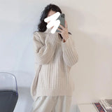 2020 Winter Korean Style Women Casual Thickened Soft Wool Blended Knitted Turtleneck Pullover Long Sleeve Oversized