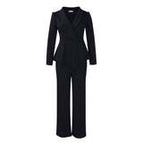 Women's Winter New Fashion Temperament Elegant OL Lotus Side Tops Wide Leg Pants Fashion African