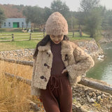 2022 Autumn Winter Cute Fashion Faux Fur Coat Women Thick Warm Soft Plush Fur Jacket Sweet Casual Female Overcoat Young
