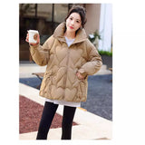 Winter 2024 New Korean Version Of The Cotton-Padded Jacket Hooded Down Cotton-Padded Jacket Students Lady Cotton-Padded Jacket Fashion Jacket Short-Outfit