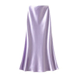 Temperament Pressure Folded Bare-Faced Fishtail Half-Dress Girl Spring Hanging Thin Bag-Butbice Long Dress