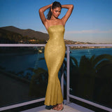 Women's New Summer Breast-Scar Squins Sexy Body Dressing Dress Dress With Open-Back