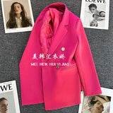 Toloer Green Fried Street Small Suit Jacket Female 2024 Spring And Autumn New Korean Version Net Red Temperament Small Leisure-Outfit