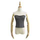 Trendy Women's Dress Waist Short Style Navel-Wrapped Blouse Slim Body Fish Bone Waist Close-Fitting Zipper Spicy Girl Breast-Outfit