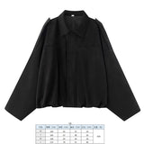Spring Pilot Jacket Bat Sleeve Zipper Loose Tuffen Jacket Women's Casual
