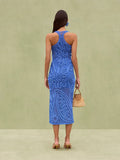 Women's Fashionable Sleeveless Knitted Dress Fashioned Slings Long Dresses In Summer