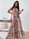 New Fashion Sexy Flower Back Dress Bohemian Dress-Outfit