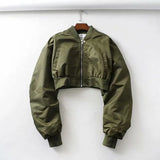 2022 Autumn Short Women Baseball Jackets Loose Windproof Coats Women Zipper Casual Basic Jacket Bomber Coat Female