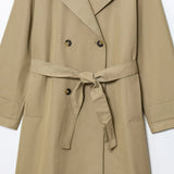 Feng 2025 New Fashion Temperament Female Assembly Belt Long Wind Coat