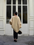 Wind New Women's Long Languid Languid Collar Long-Sleeved Sweater Casual Knitted