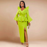 Evening Dress Party Horn Sleeve Dress Evening