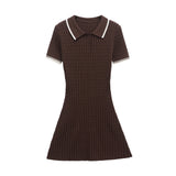 Homemade New Women's Classic Eight-Strand Knitted Mini Dress