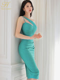 Han Queen Women Sexy Elegant Chic Pencil Summer Dress Korean Sheath Vestidos Evening Party Midi Dresses 2024 Female Clothing-Outfit