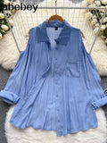 Women Two Pieces Sets Lantern Sleeve Blouse Shirt Top + Bodycon Slim Waist Ruched Spaghetti Strap Dress