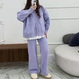 2025 New Women's Languiled Collar Knitted Trousers