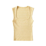 Fashion Women's Fashion Summer New Style Spice Girls' Sleeveless Jacket With Retro Square Collar Vest-Outfit