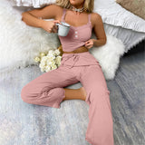 2024 Casual Pajamas Female Summer Lace Sling Trousers Sexy Hot Girl Home Clothes