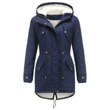 Coats And Jackets 2021 New Winter Fahion Long Sleeve Warm Fleece Plus Size Thick Parker Female Casual Hooded