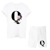 Suitst Shirt Short Sleeves Wide-Legged High-Waisted Shorts Two-Piece LOGO Printed Casual Suit For