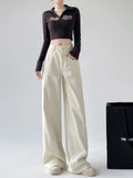 Toloer Wide Leg Jeans Female Spring And Autumn High Street Banana Pants Retro High Waist Straight Tube Loose Sense Drag The Floor Pants-Outfit