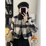 Style Hairy Short Coat 2025 New Women's Autumn And Winter Cotton Thicken French High-End