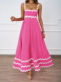 Summer Women's New Printed Vacation Long Suspension Dress Temperament Sexy Dress