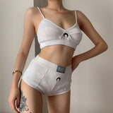 Toloer Spring And Summer Hot Selling Moon Embroidered Crop Jacket Shorts Two-Piece Suit Female-Outfit