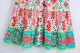 Spring Women's Long Sleeve Positioning Print Dress