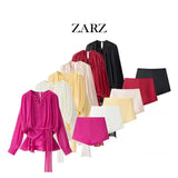 Homemade New Women's Classic Pressed Flawed Belt Design Loose Net纱 Dress
