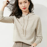 Toloer New Long-Sleeved Hoodie Sweater Women's Pullover Hoodie Loose Casual Short Top Hoodie Bottom Sweater-Outfit