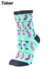Women Happy Funny Socks With Lattice Print Avocado Pizza Food Skateboard Harajuku Korean Simple Socks New Fashion