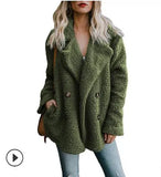 Autumn Winter Warm Women's Faux Fur Jacket plush Coat artificial fluffy fleece optional Plus Size S-5XL Jacket Female