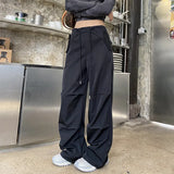 Toloer Straight Pants Female Spring And Autumn 2024 New Wide Leg Pants Summer Thin Loose Casual Cargo Pants