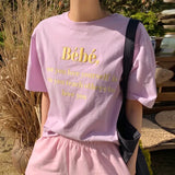 Toloer Korean Chic Summer New Embroidery Stereo Letter Casual Simple Age Reduction Round Collar Short Sleeve Versatile T-Shirt-Outfit