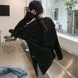 Toloer Style Small Shirt 2024 Autumn Dress New Women's Korean Version Of Pure Color Open Slit Long-Sleeved T-Shirt Female Jacket Bottom Shirt