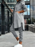 New Fashion Casual Hooded Grip Velvet Jacket Two Sets Of Women's