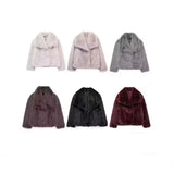 Toloer Winter New Women's Artificial Fur Effect Short Coat 4360240-Outfit