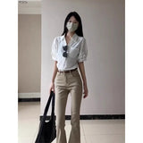 Kicol Micro-Rare High-Rise Jeans Women Autumn New Niche Design With Horseshoe