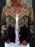 New 3D Printed Women's Cardigan Knitted Jacket Spring Autumn Shirt