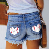 Tide Women Hole Tuxedo Denim Straight Buckle Shorts Women Hot