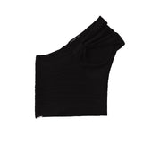 Summer New Female Decoration Body Sexy Side Ribs Knitted Asymmetric