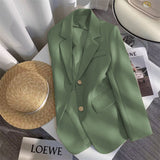 Toloer White Suit Jacket Female Spring 2024 New Spring And Autumn Design Sense Fried Street Clothes Popular Suit Women-Outfit