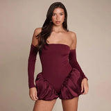 And Winter New Women's Fashion Sexy High Open Fork Tied With Hot Girl High Collar Fit Hip