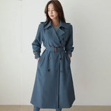 Long Wind Coat Women's 2025 Chic Design Sense Early Spring Double
