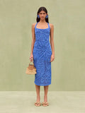 Women's Fashionable Sleeveless Knitted Dress Fashioned Slings Long Dresses In Summer