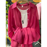 New Fashion Clothes Beaded Sunscreen Women Loose Lantern Sleeve Shirt Senior